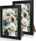 2 Pack 5X7 Picture Frame Picture Frame Black Plastic 5X7 Frame for Tabletop