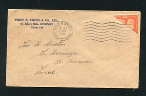 Gran Bretaña 255, Guernsey Bisect Stamp Cover 1941 - Imagen 1 de 2