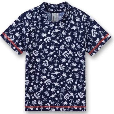 Bade Shirt Gr.74 NEU Sanetta Beach UV 50+ Piraten blau weiß rot baby sommer - Bild 1 von 2