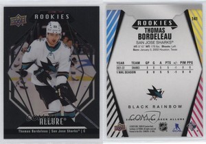 2022-23 Upper Deck Allure Rookies Black Rainbow Thomas Bordeleau #141 Rookie RC