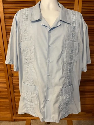 CAMISA OMEGA FASHION HOMBRE TALLA 4XL MANGA CORTA GUAYABERA Foto 1 de 4