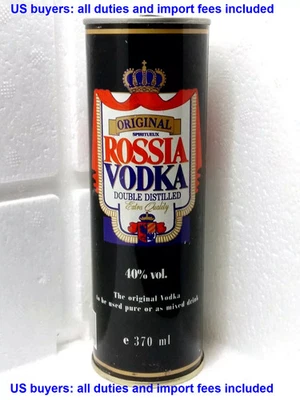 1990s Empty Drink Can ROSSIA VODKA Original 370 ml. Germany Top Open Collectible - Image 1 of 4