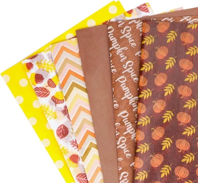 Fall Tissue Paper for Gift Bages, 90 Sheets Tissue Paper Bulk for Packaging Deco - Image 1 of 4