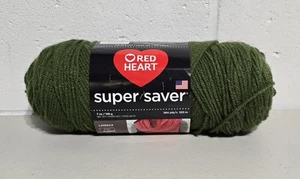 Red Heart Super Saver Ombre Knitting Crochet Yarn 6 Out Of 7oz (Med Thyme Green) - Picture 1 of 4