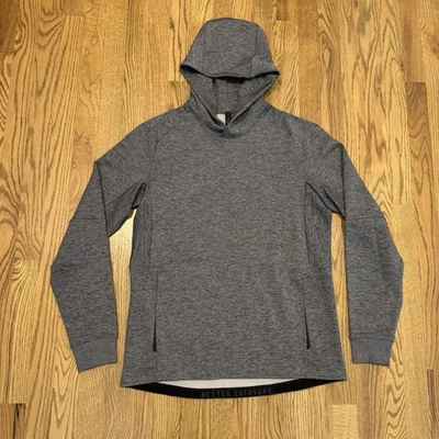 Sudadera con Capucha Lululemon At Ease Para Hombre Mediana Gris Jaspeado Texturizado Elastizado Pullover M3BF7S Foto 1 de 4