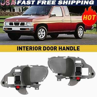 Par de manija delantera interior puerta apta 1995-99 C1500 gris Chevrolet interior 15708044 Foto 1 de 4