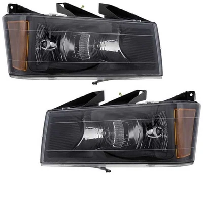 CAPA For 04-12 Colorado Canyon Headlight Headlamp Black Interior w/Bulb SET PAIR Foto 1 de 4
