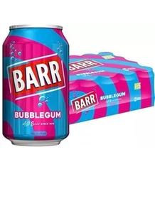 BARR since 1875, Blue Bubblegum aromatisiert 24er Pack Sprudel Getränkedosen, ohne Zucker, - Bild 1 von 1