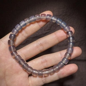 🌟🔥🚀Natural Agate Roung Bead Bracelet / Genuine Gemstone Bracelet - Picture 1 of 10