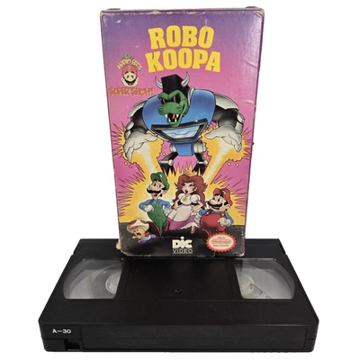 Super Mario Bros Super Show Robo Koopa VHS 1990 Nintendo Rare Vintage Cartoon - Image 1 of 4