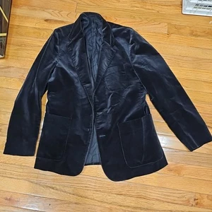 Giacca da salotto blazer velluto nero marca "2022" vintage anni 70 taglia 42 - Foto 1 di 13