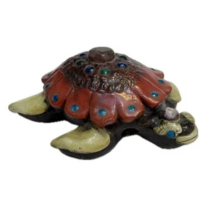 Handmade Ceramic Turtle Ocarina With Stones - Picture 1 of 8