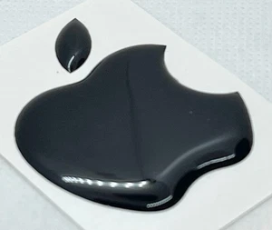 1 pièce, autocollant gel bombé 3D du logo Apple, taille environ 50x43mm, noir - Photo 1 sur 7