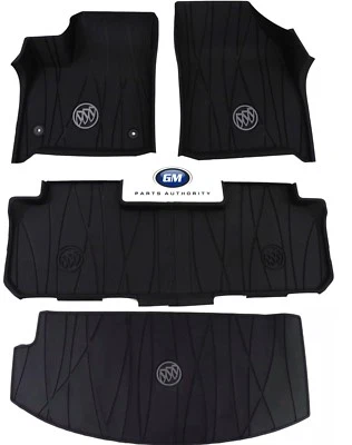 2018-2023 Buick Enclave All Weather Front 2nd & Cargo Area Floor Liners Ebony OE - Image 1 of 4