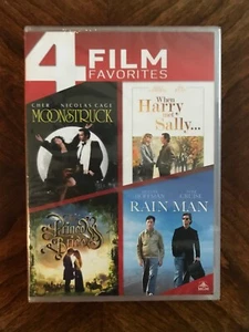 4 Film Favorites DVD: Moonstruck, When Harry Met Sally, Princess Bride, Rain Man - Picture 1 of 6