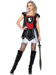 Game Of Thrones Medieval Warrior Leg Ave DELUXE ADULT ROYAL KNIGHTESS COSTUME - Picture 1 of 1