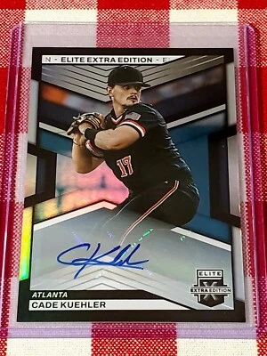 Cade Kuehler 2023 Panini Elite Extra Edition Autograph Card #38 Atlanta Braves - Image 1 of 2