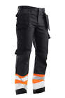 Hi-Vis-Bundhose mit Hngetaschen Herren schwarz orange Gre C62 JOBMAN