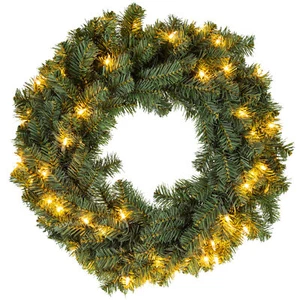 Light Up Canadian Pine Wreath 22" - Picture 1 of 3