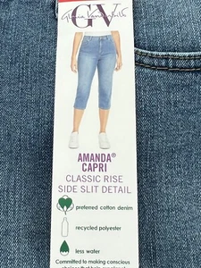 Gloria Vanderbilt Amanda Women's Capri Jeans Dark Wash Stretch Crop Size 6 *NWT - Picture 1 of 8