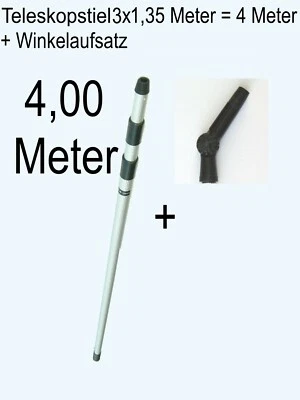 Teleskopstiel 4 m Teleskopstange lang Stiel Fenster Reingier Besen Obst pflücken - Bild 1 von 4