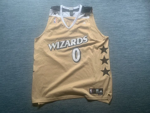 Vintage Gilbert Arenas Gold Washington Wizards Adidas Jersey Cover