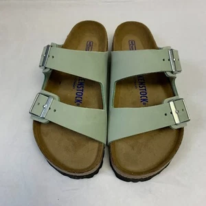 Birkenstock New w/ Box Arizona Matcha Nubuck Soft Footbed Regular Select Size - Picture 1 of 5