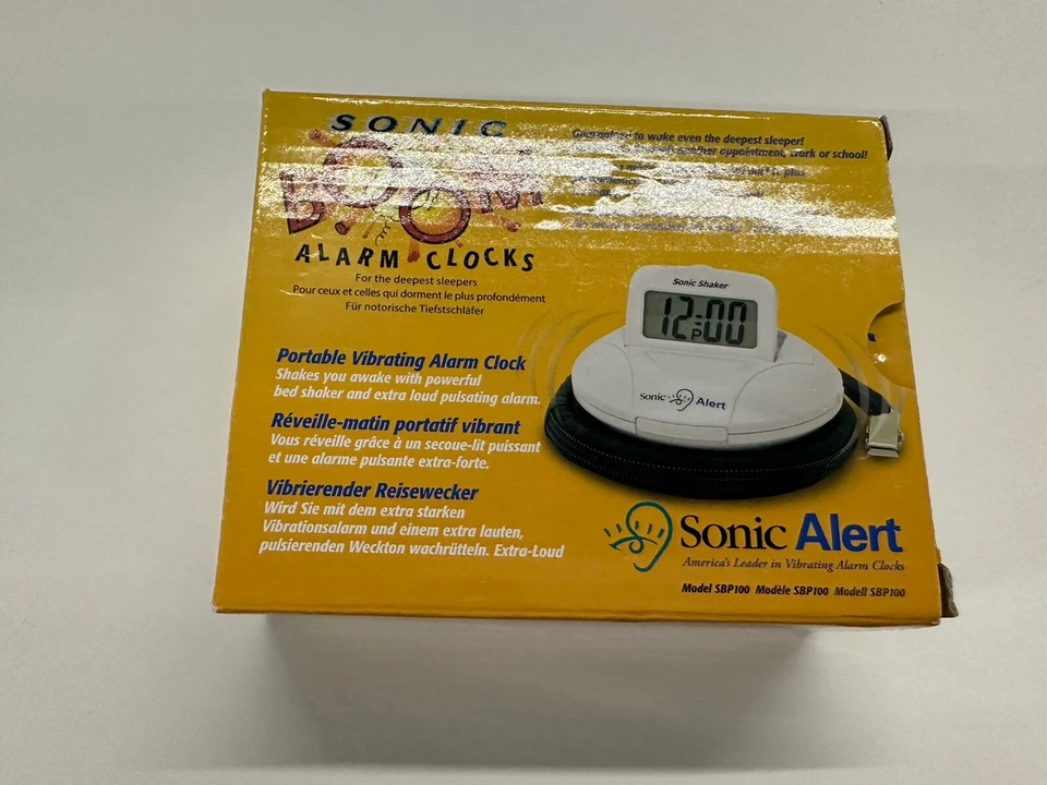 Sonic Alert Sbp100 Portable Loud Vibrating Alarm Clock
