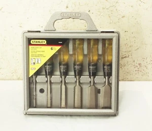 Vtg 1996 Stanley USA no.16-901 bevel edge wood chisel 6 pcs set 1/4"-1 1/2" - Picture 1 of 19