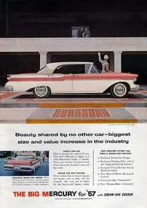 Mercury Montclair Phaeton 1957 sedán ""Dream Car"" anuncio original impreso en color - Imagen 1 de 1