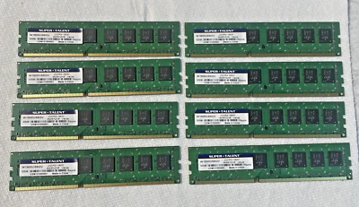 SuperTalent 64GB(8x 8GB)W1600UB8GM DDR3-1600 NON-ECC 8GI512x8 Memory - Image 1 of 4