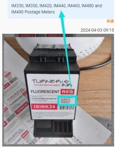 2-pak ISINK34 4135554 Neopost Red Ink, IS330, IS350, IS420, IS460, IS480, IS490 - Zdjęcie 1 z 13