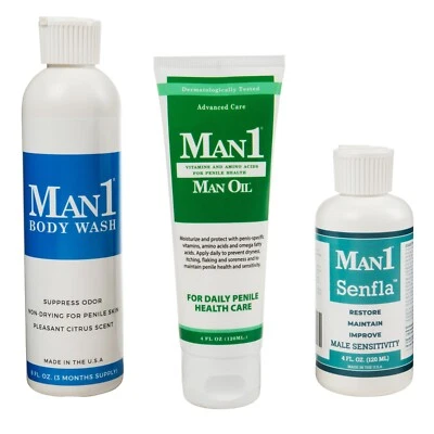 Man1 Collection: Man Oil, Senfla and Body Wash - Luxurious Intimate Care for Men - Image 1 of 3