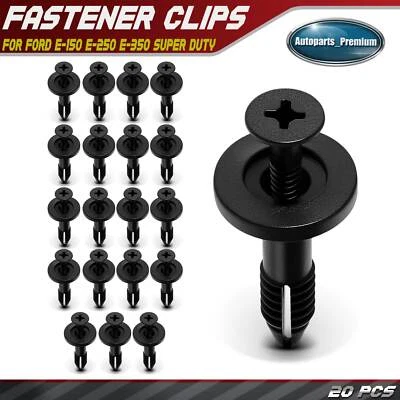 Clip de retención de panel de ajuste de 6,35 mm de 20 piezas tipo tornillo para Ford E-150 2002-2014 E-250 Foto 1 de 4
