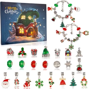 Christmas Advent Calendar Bracelets 2024 for Girls 24 Days Xmas Countdown Calend - Picture 1 of 11