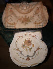 Set Of 2 Vintage French Seed Bead and Embroidered Clutch Bags