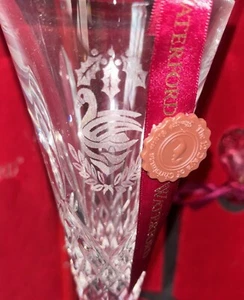 🔮Waterford Kristallflöte 12 Days of Christmas Sieben Schwäne 7. Auflage mit Charm - Bild 1 von 8