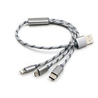 Câble de charge USB rapide 3 en 1 universel multifonction cordon de chargeur de téléphone portable
