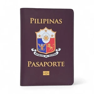 Philippines Genuine Leather Crafted Travel Passport Wallet/Holder - Picture 1 of 5