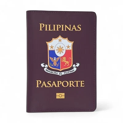 Philippines Genuine Leather Crafted Travel Passport Wallet/Holder - Image 1 of 4