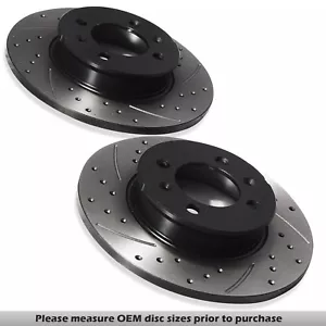 DISCOS DE FRENO DE RENDIMIENTO RANURADOS PERFORADOS TRASEROS 240 MM PARA MG F MG TF 1.6 1.8 95-05 - Imagen 1 de 9