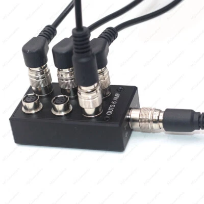 Power Distribution Splitter Box Hirose 4 Pin Female 1 to 6 for Sound Devices 664 - Image 1 of 4