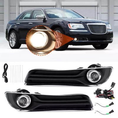 Luces antiniebla LED para parachoques proyector Chrysler 300 11-14 con bisel + interruptor Foto 1 de 4
