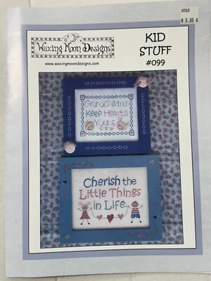 Waxing Moon Designs Cross Stitch Pattern Grandchildren Keep Hearts Young Cherish - Image 1 of 3