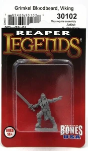 Reaper 30102 Grimkel Bloodbeard Viking (Bones USA Legends) Barbarian Warrior - Picture 1 of 2