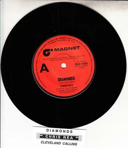 CHRIS REA Diamonds 7" 45 rpm vinyl record BRAND NEW + juke box title strip - Picture 1 of 2