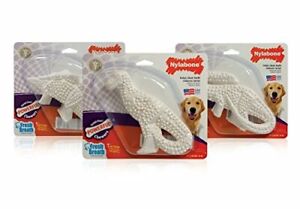3 Pack Nylabone Durable Dental Dinosaur Chew Toy (Dinosaur Varies)