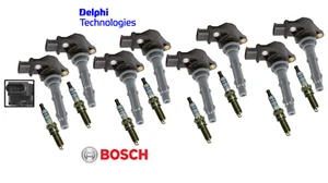 OEM Ignition Coil & Spark Plug Double Platinum Plug (8sets) for Mercedes V8 Gas - Picture 1 of 1