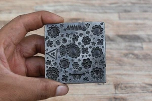 Vintage Eisen Silberschmied Schmuckherstellung Drahtabdruck mehrere Kanäle Stanzform - Bild 1 von 7