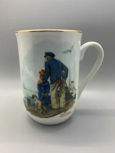 Vintage Norman Rockwell Collector Museum "Looking Out To Sea" Coffee Cup 1982 - Picture 1 of 5